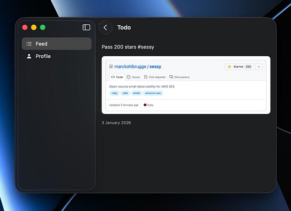 Screenshot of the Vibe Code macOS app interface showing code-editing and design preview panels.