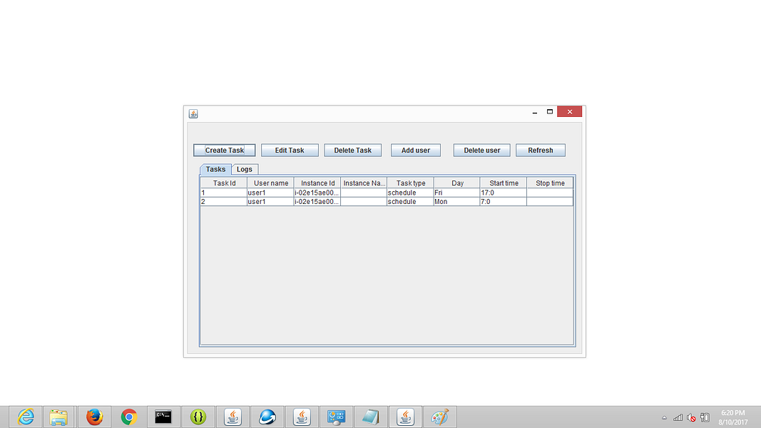 CloudRobo AWS Scheduler