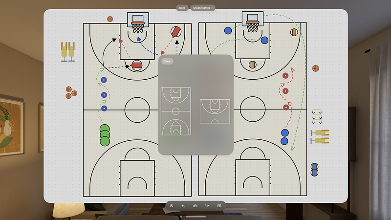 Screenshot of Coach Whiteboard: Basketball