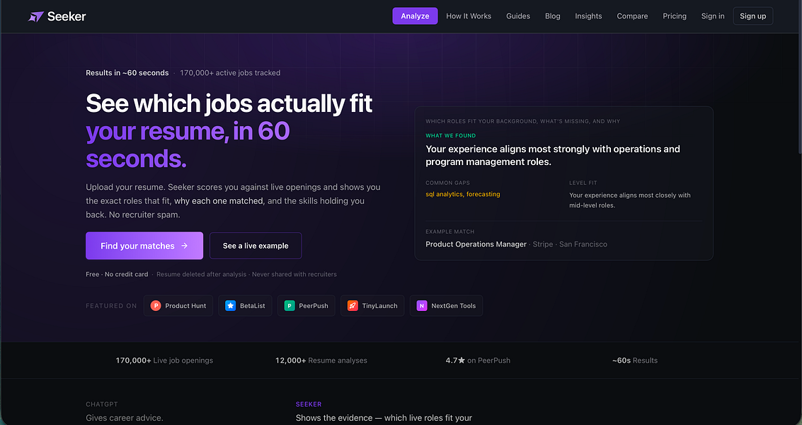Seeker | Career Intellegence Engine