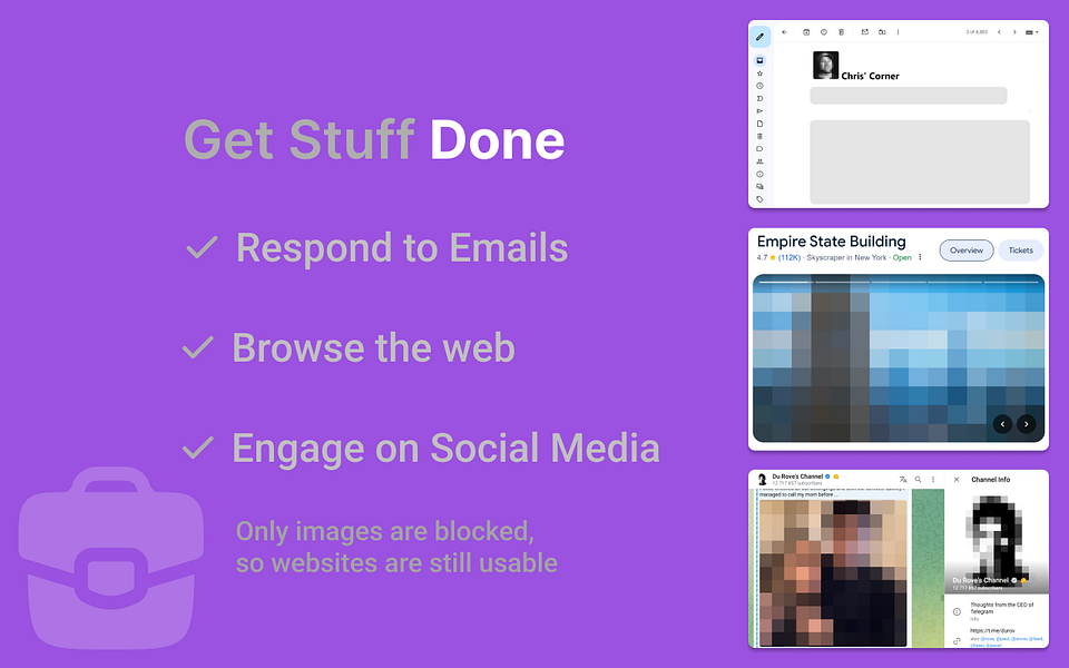 Pixelify: Block distractive images on websites to focus and | BetaList