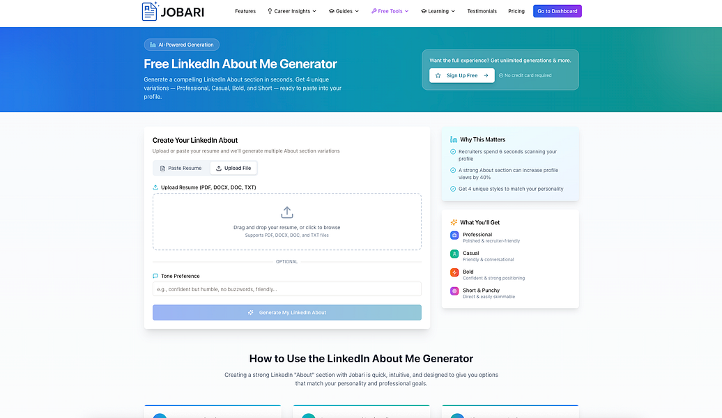 Jobari: Optimize your resume, match jobs, and prep | BetaList