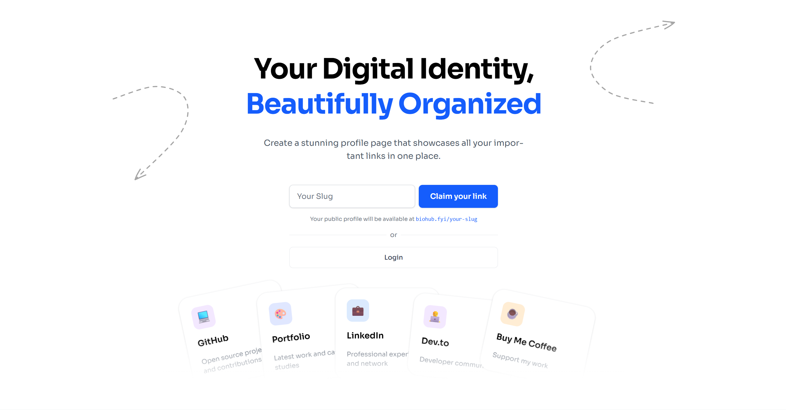 biohub.fyi: Your Digital Identity, Beautifully Organized