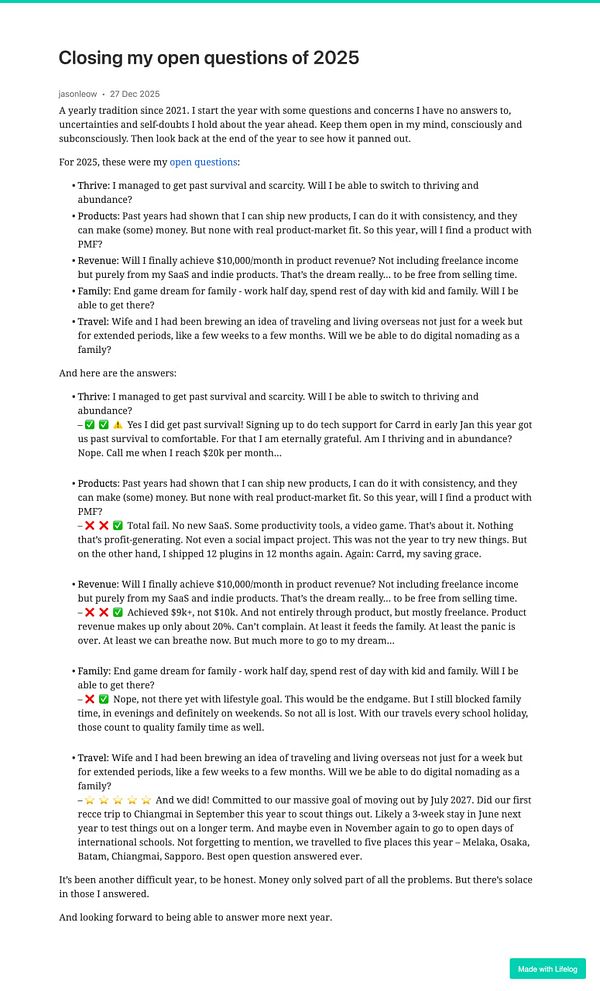 A detailed reflection on personal and professional goals for 2025, including successes and challenges faced throughout the year.