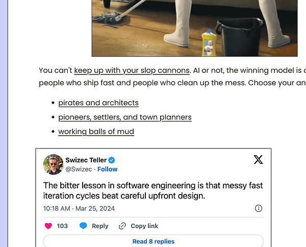Screenshot of an iOS simulator displaying a web page with broken image link and console errors indicating CORS policy issues.
