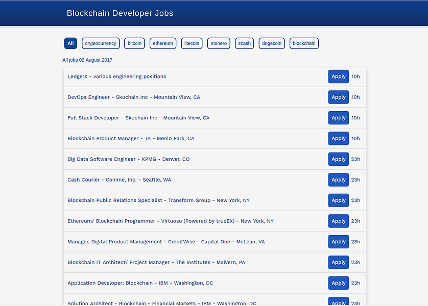 Blockchain Dev Jobs