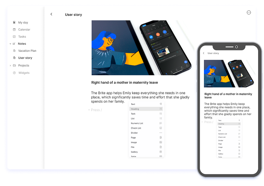 Brite v2.0: All-in-one productivity super app, like Notion | BetaList