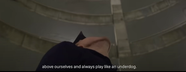 A motivational speech excerpt featuring a man looking upward, with a focus on overcoming limitations.