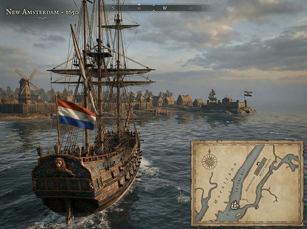 A detailed illustrated fantasy-style map depicting a game environment with labeled locations and thematic features.