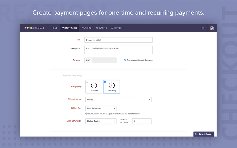 Zoho Checkout