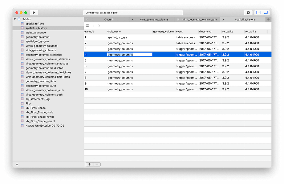 dbHarbor: SQLite