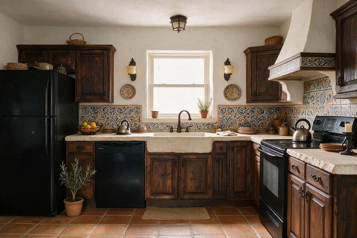 The same kitchen in the Mediterranean style