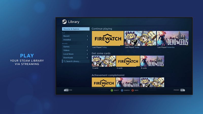 Screenshot of Steam Link
