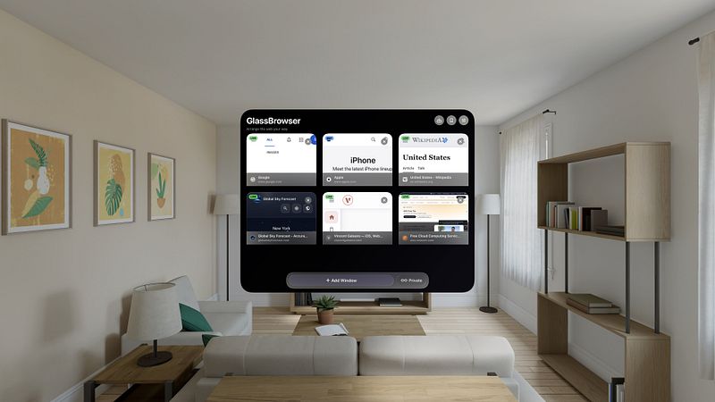 Screenshot of GlassBrowser