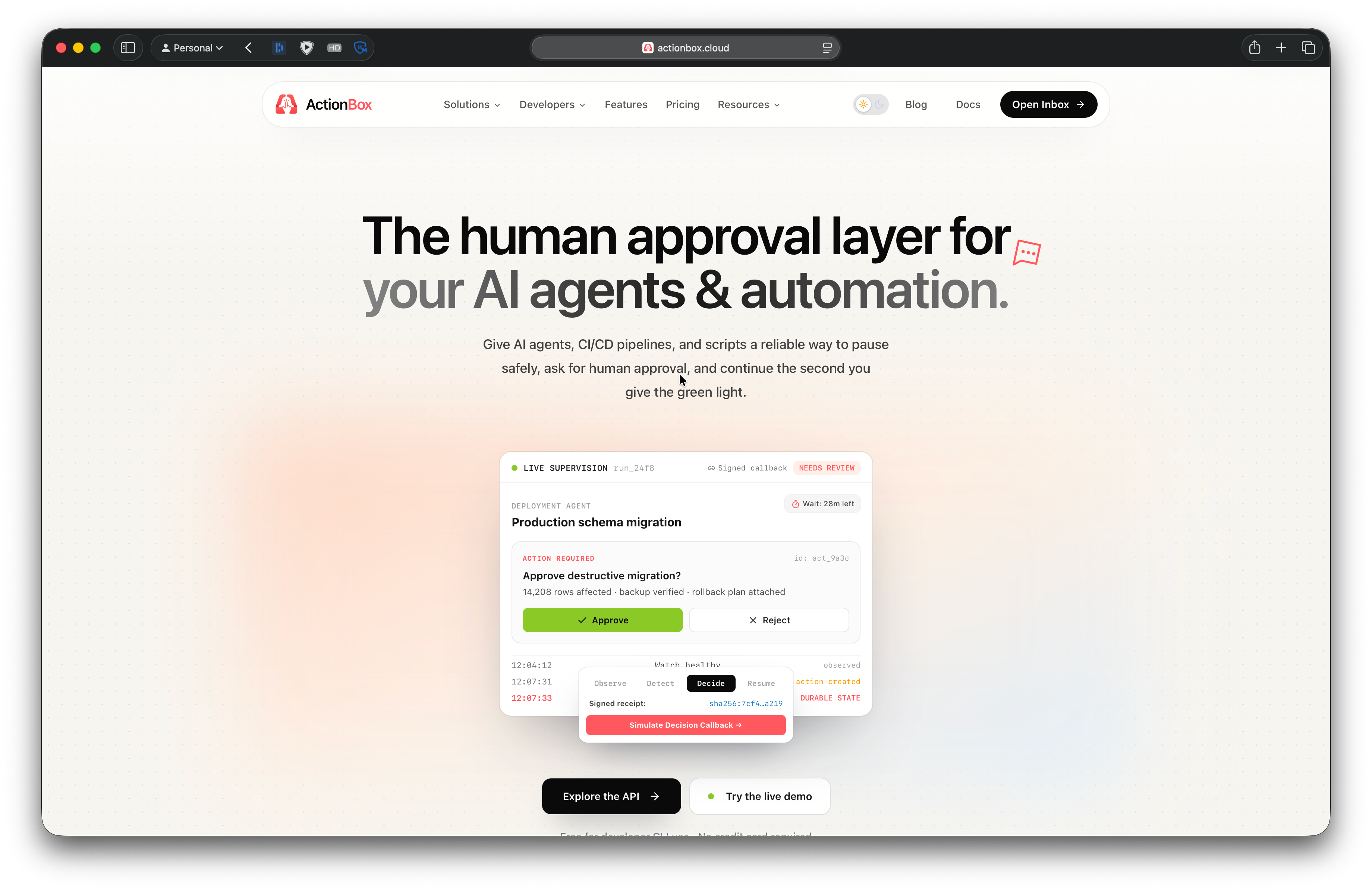 Actionbox