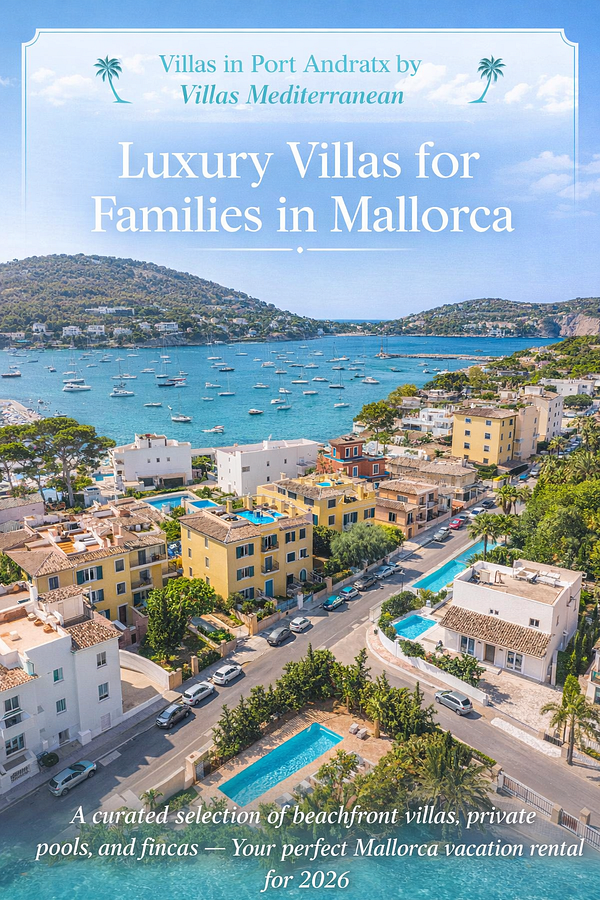 Screenshot of Instagram Stories editing interface showing design of a Mediterranean villa promotion story.