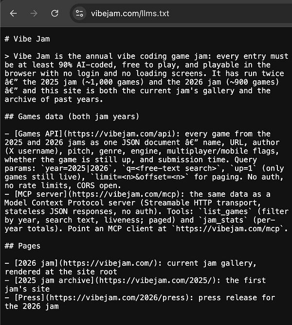Screenshot of MCP server setup interface with UI elements and status indications for Vibejam task.