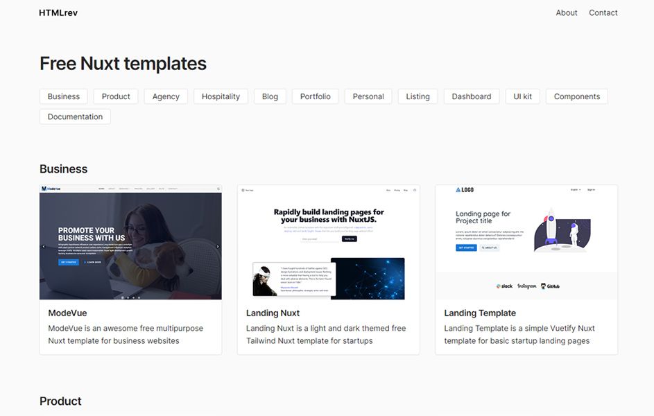 HTMLrev: free HTML, Bootstrap, Tailwind templates | BetaList