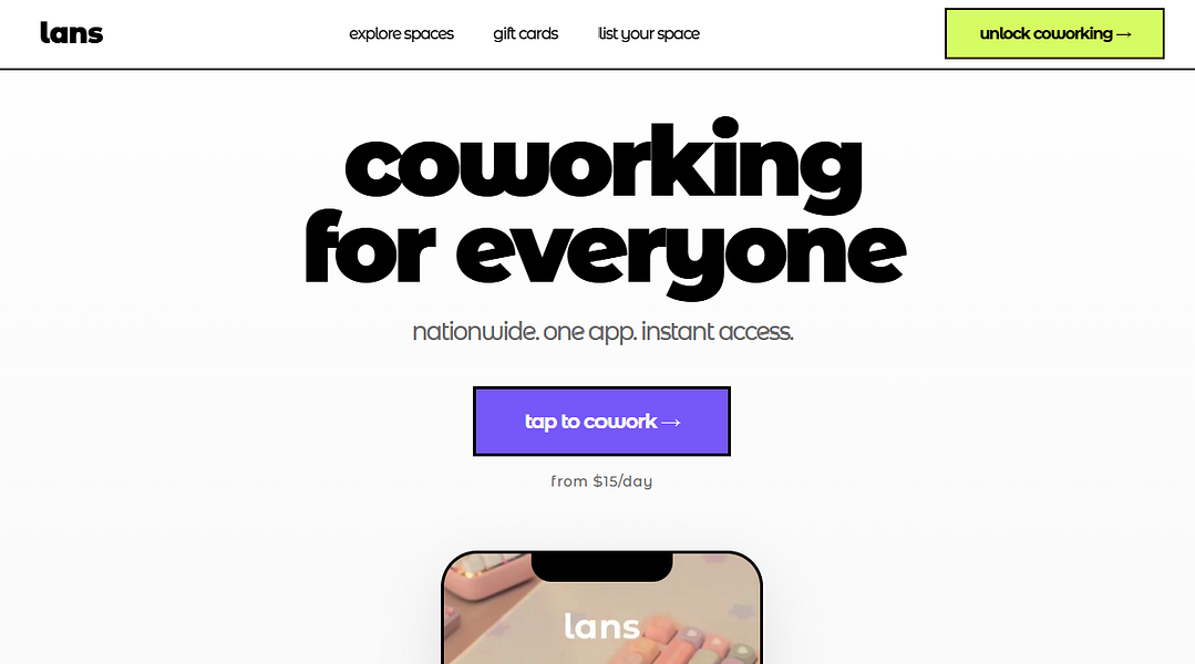 LANS: Book coworking day passes nationwide with instant | BetaList