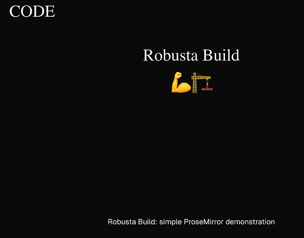 The image features a title and a brief description related to a software build process.