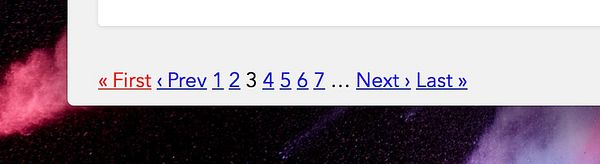 The image displays a pagination navigation bar for a website.