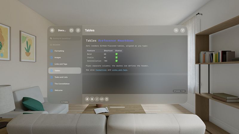 Screenshot of Zeti Editor