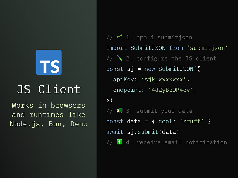 Submit JSON