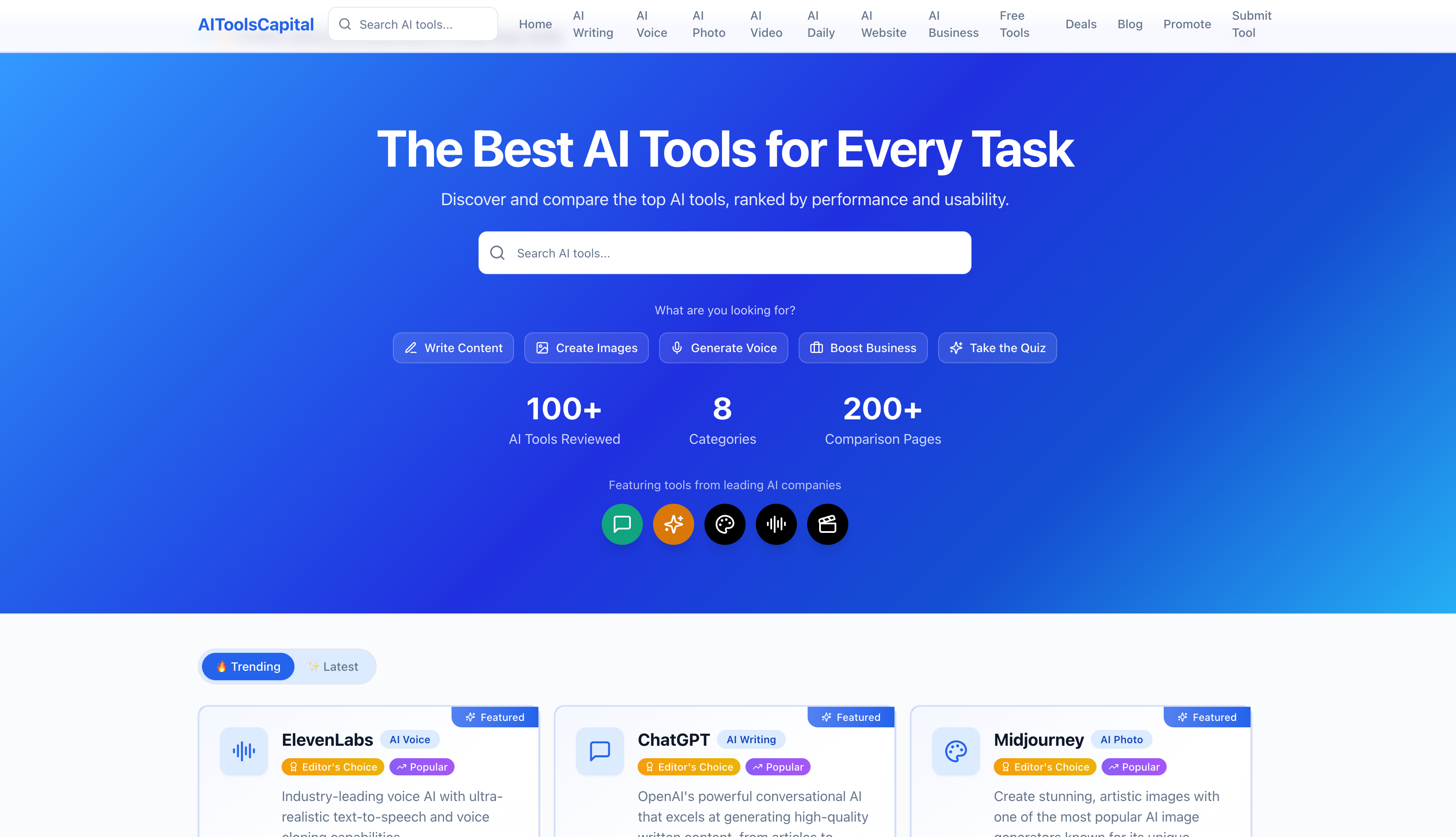 AI Tools Capital: The New Platform for Discovering and Comparing Top AI Solutions