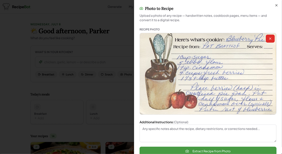RecipeBot