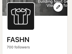 The image displays a LinkedIn profile for a brand named 'FASHN' with a focus on fashion.