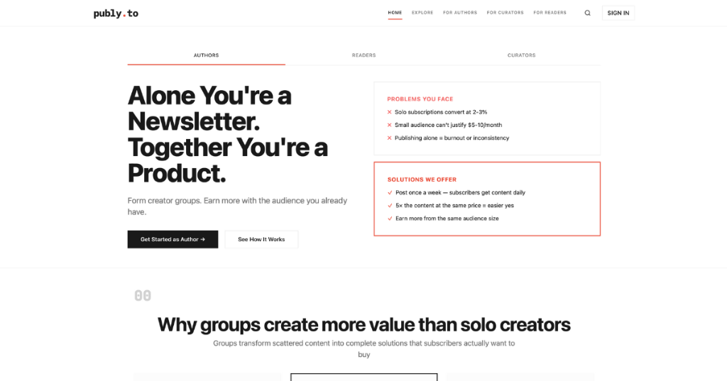 publy.to: Group subscriptions for creators, Automatic | BetaList