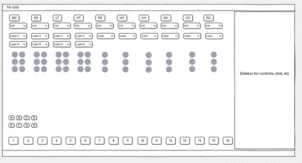 Hand-drawn wireframe sketches on graph paper showing mobile app UI ideas with annotations and notes.
