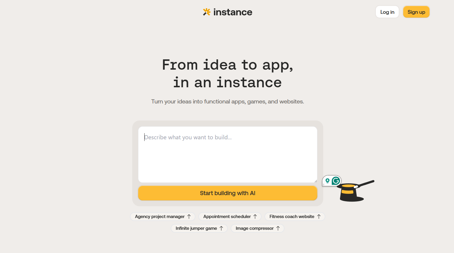 Instance: AI-powered no-code builder