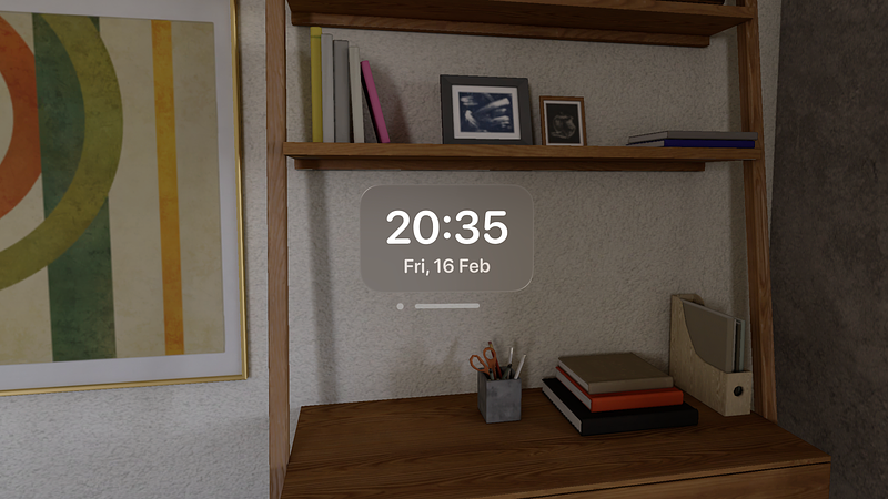 Screenshot of Floating Clock