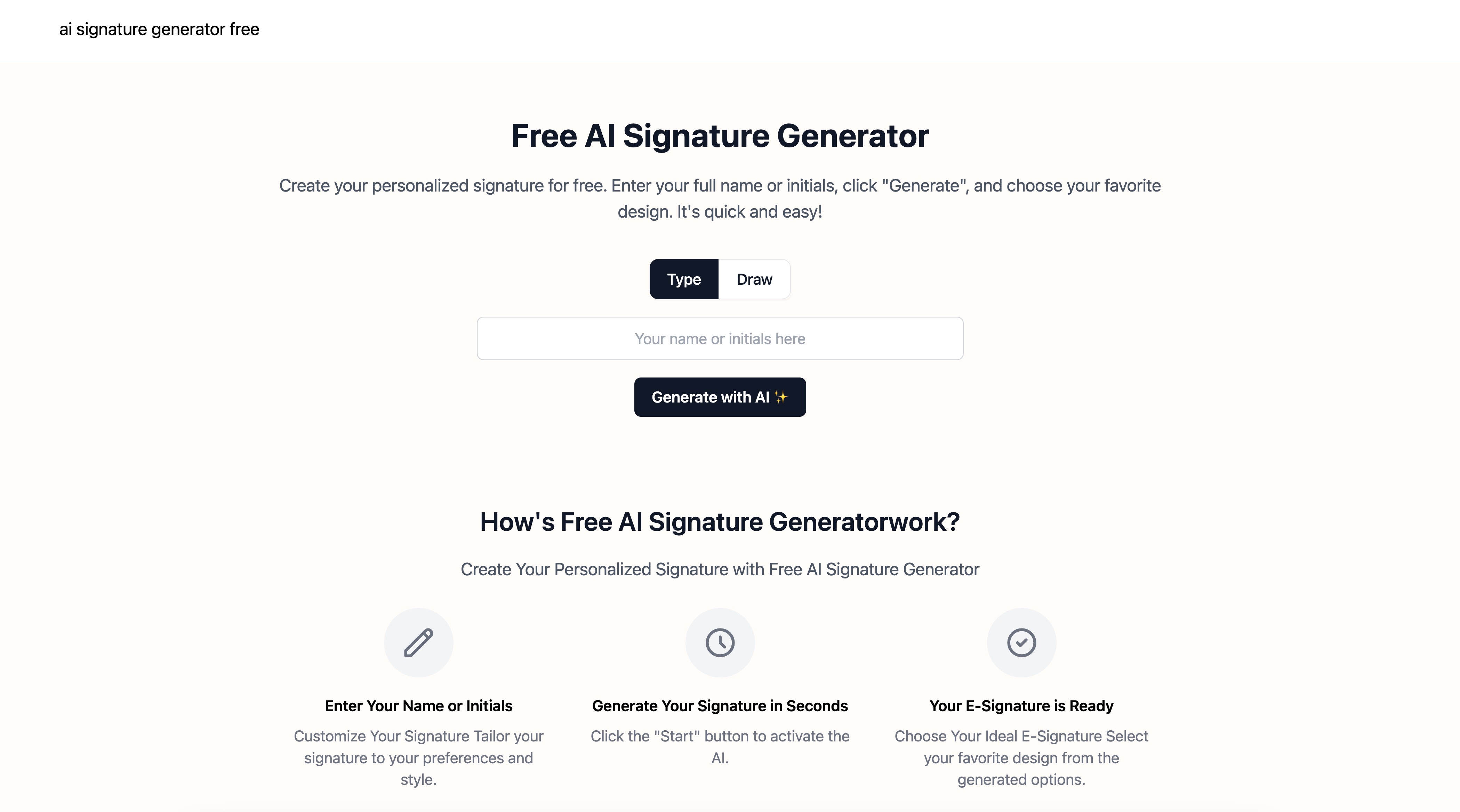 AI Signature Generator