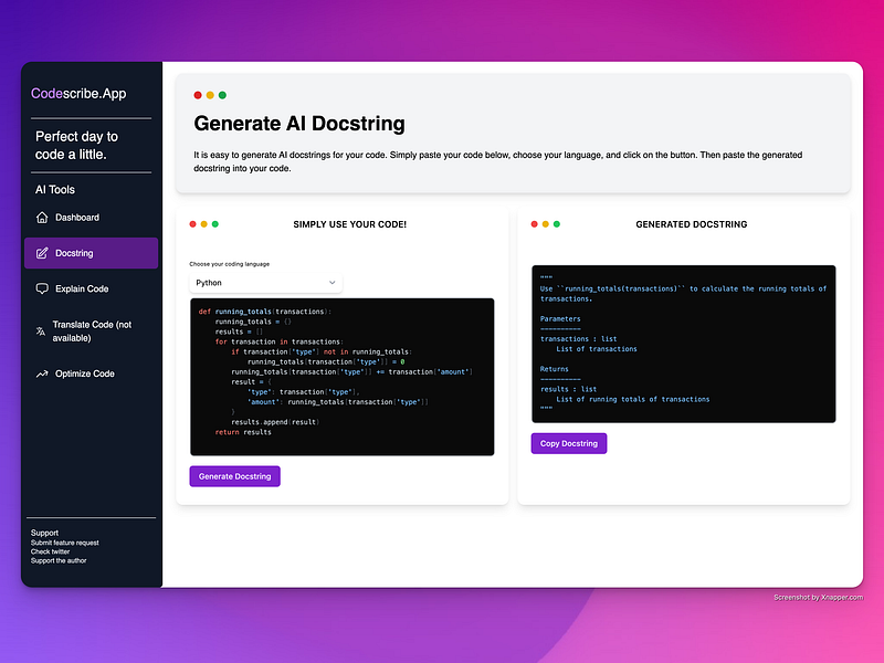 CoDescribe.app