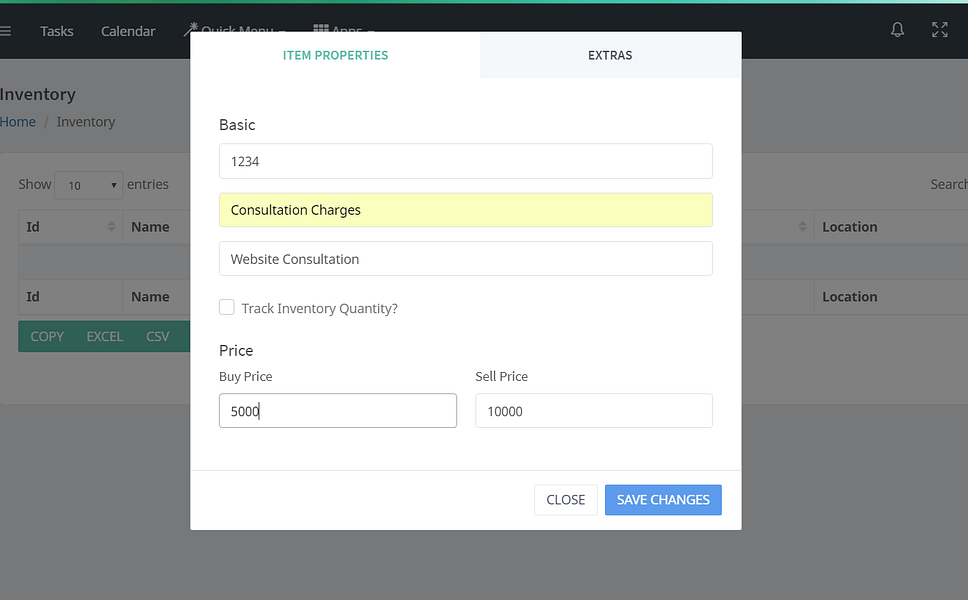 ZapERP Inventory