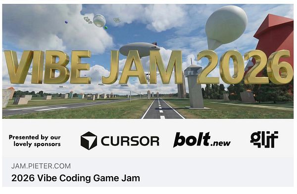 A stylized image featuring a large, central abstract flame-like logo in warm gradient colors on a dark background.