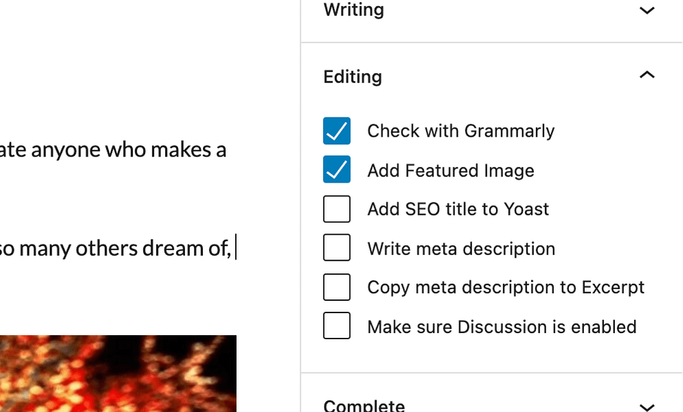 Strive Content Calendar