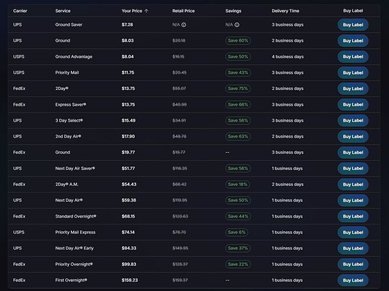 Shipping Cost Calculator