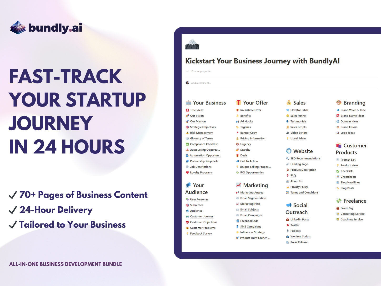 BundlyAI: Launch your startup in 24 hours with our