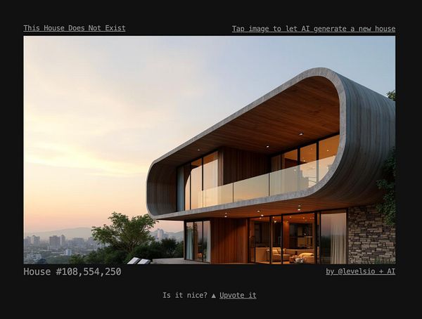 3D rendered scene of a modern house exterior during sunset with visually striking lighting and detailed architectural features.