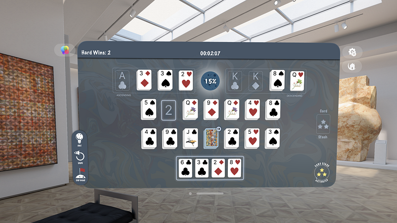 Screenshot of Blue Moon Solitaire