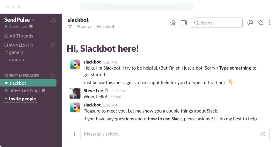 SendPulse for Slack