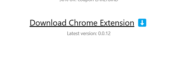 The image displays a promotional interface for downloading a Chrome extension.