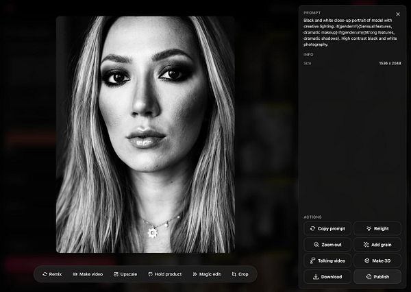 Screenshot of a photo upload interface with a new Publish button highlighted and a photo preview of cakes.