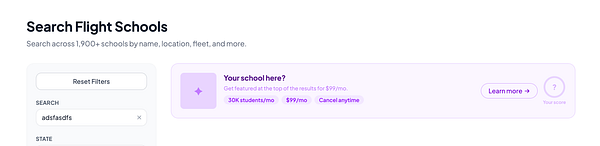 Screenshot of a Stripe payment settings page for Flight Schools FYI with payment modes and billing details.
