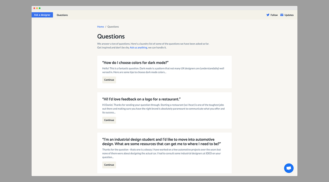 Ask a designer