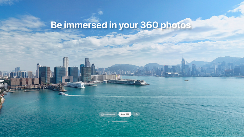 Screenshot of A 360 Viewer