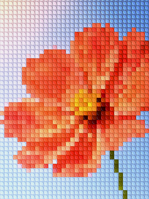 Close-up image of a textured surface resembling multiple small, irregularly shaped bricks.